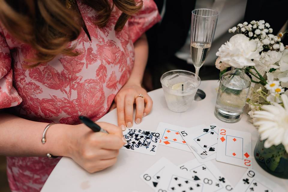 Signed their first date cards
