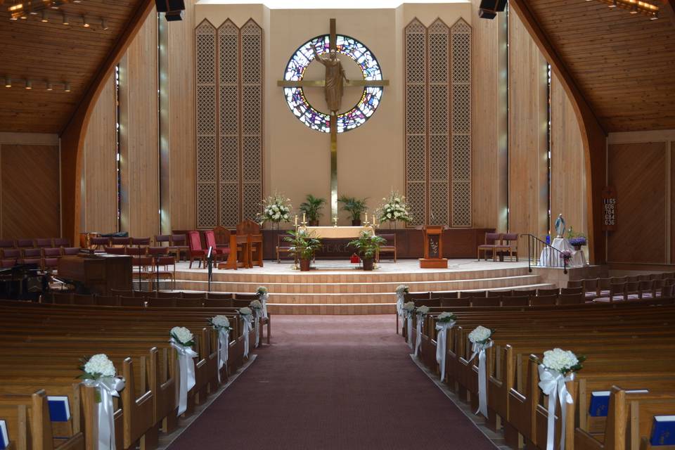 View inside the church