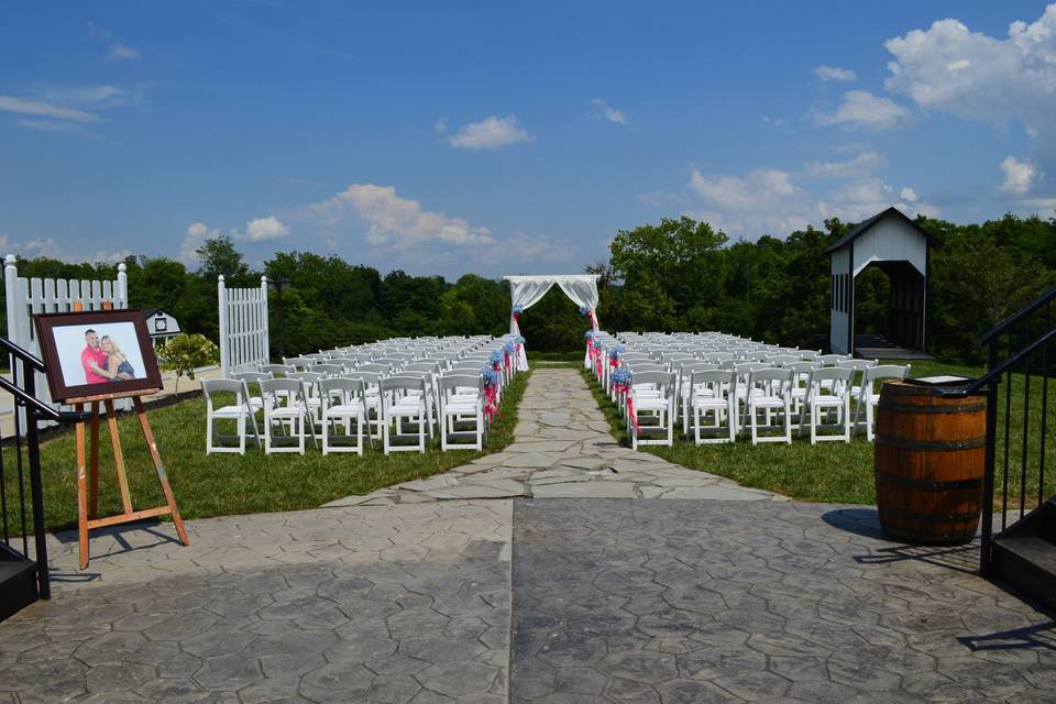 Wedding ceremony area