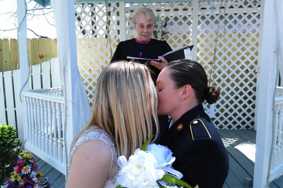 Wedding kiss