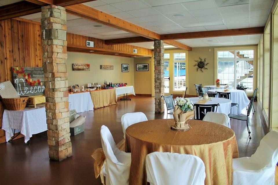 Indoor wedding reception