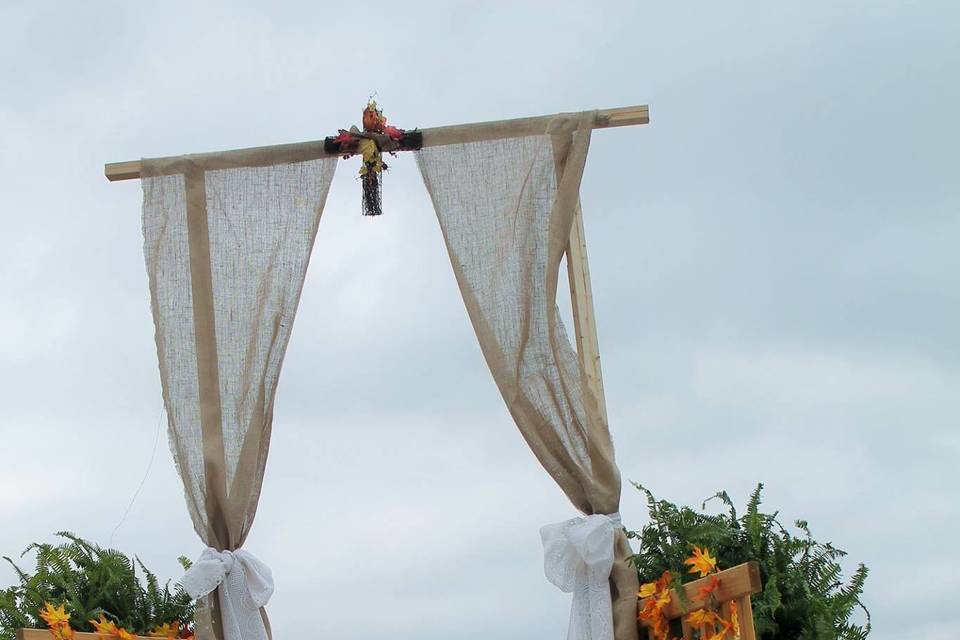 Outdoor wedding set-up
