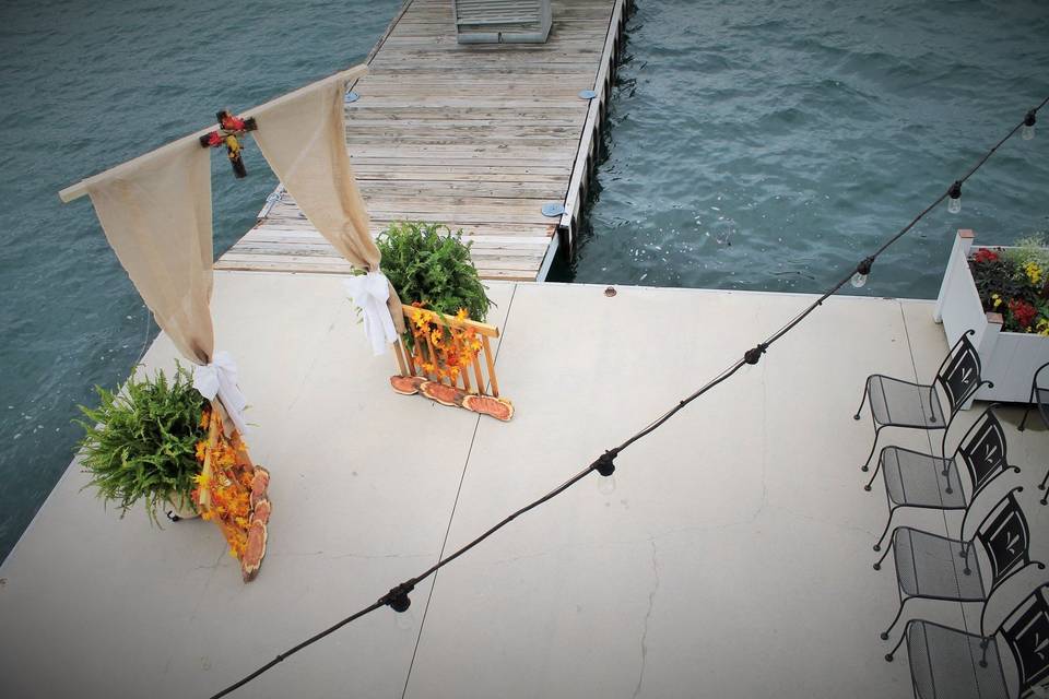 Outdoor wedding set-up