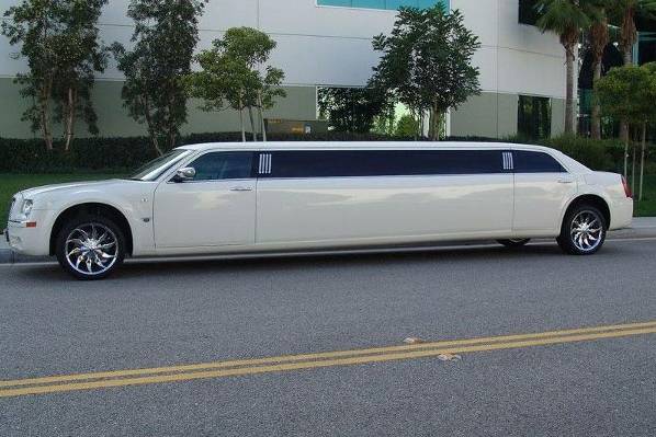 White limo parked