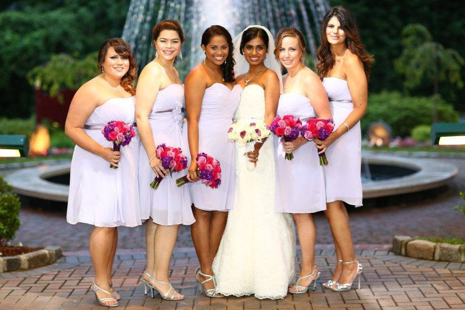 Bride and bridesmaids