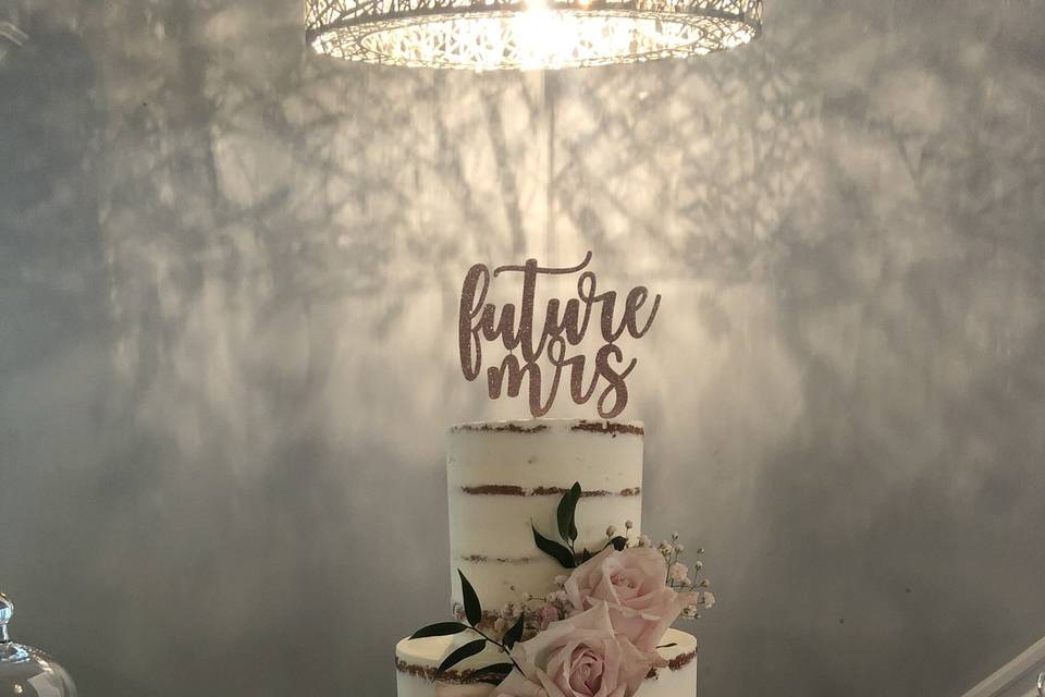 Semi-Naked Bridal Shower Cake