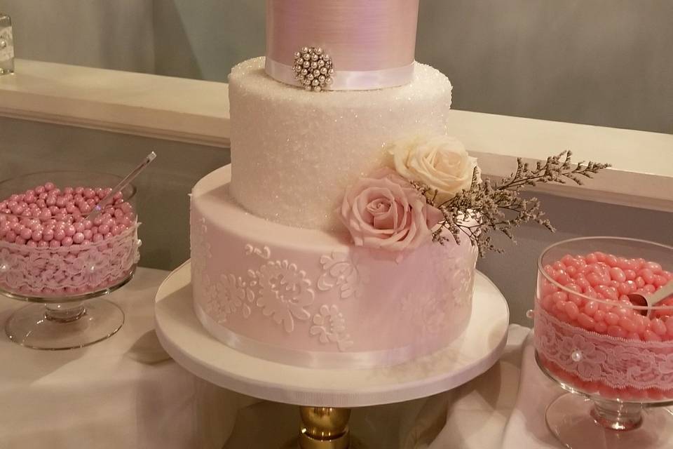 Sparkles and Lace Cake