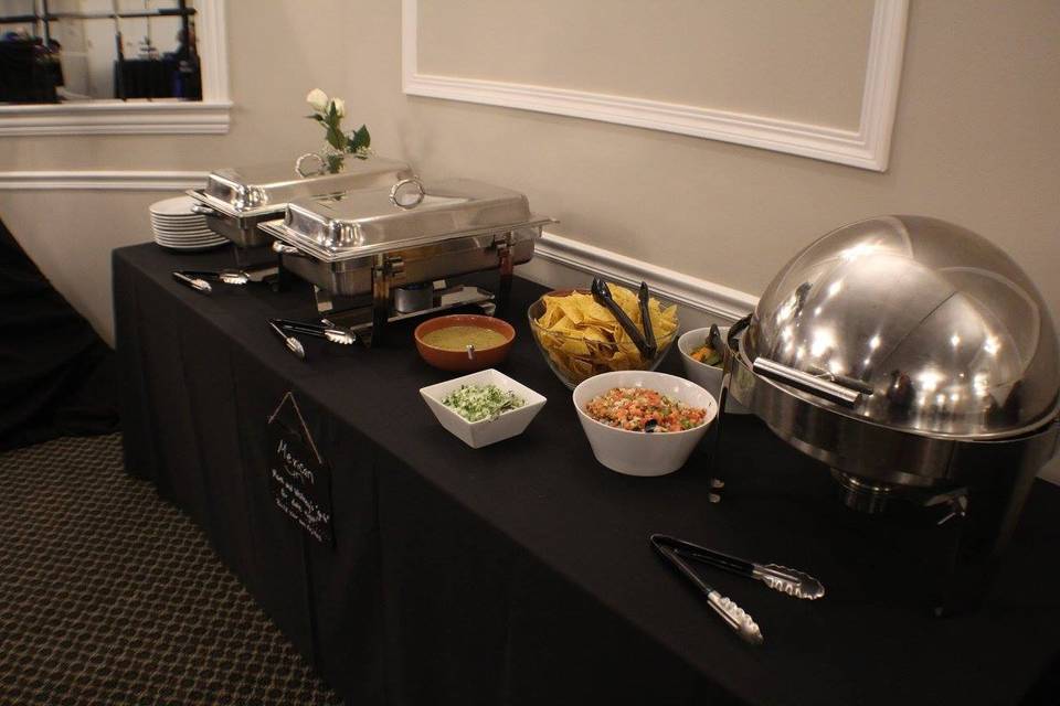 Wedding buffet area