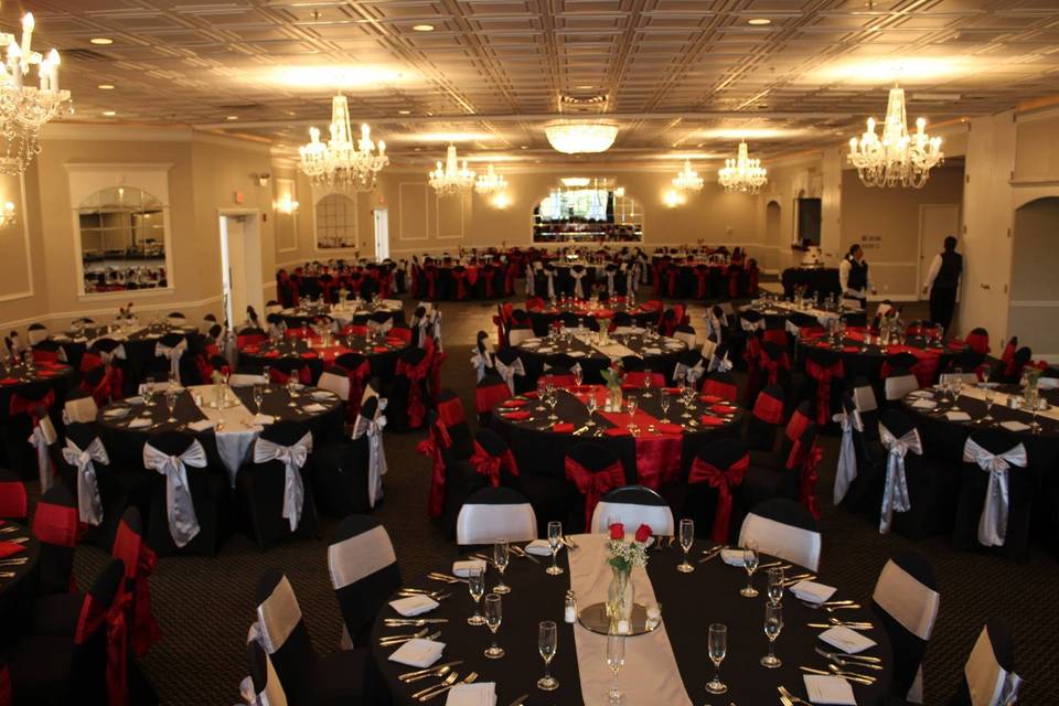 Wedding reception setup