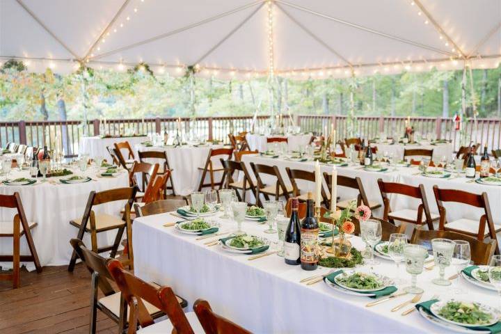 Reception Dining on Deck