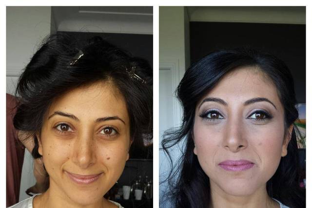 Bride before and after