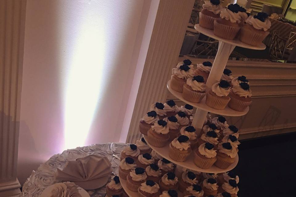 Cake and cupcake tower