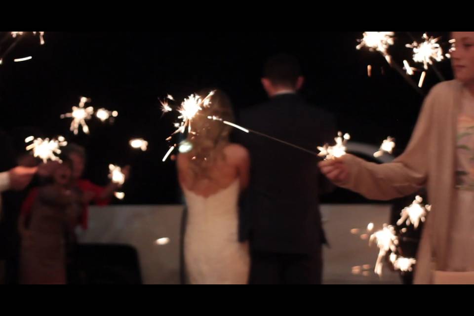 Sparklers at night - Blazing Glory Productions