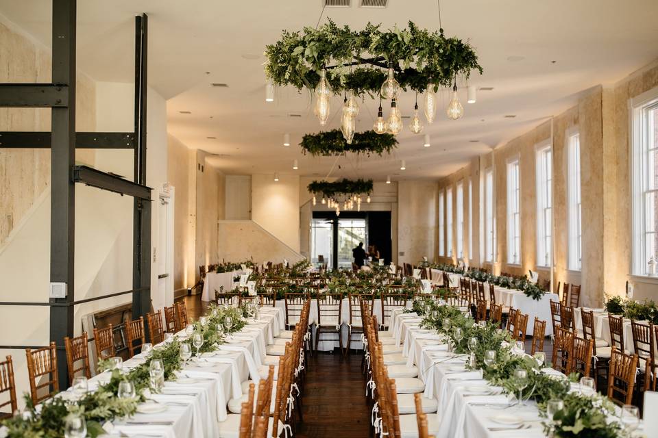 Long white table