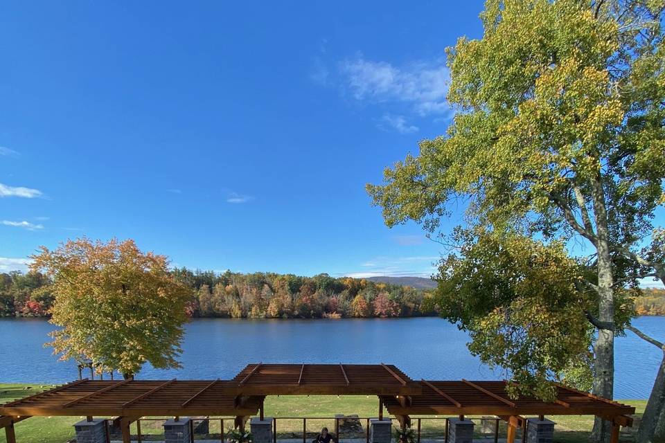 Stone Overlook Pergola