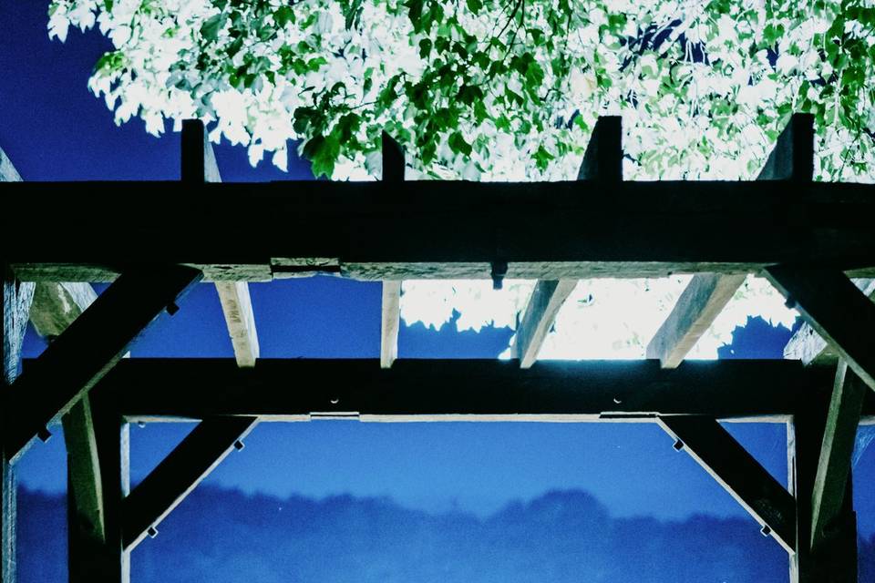 Rustic Lakeside Arbor