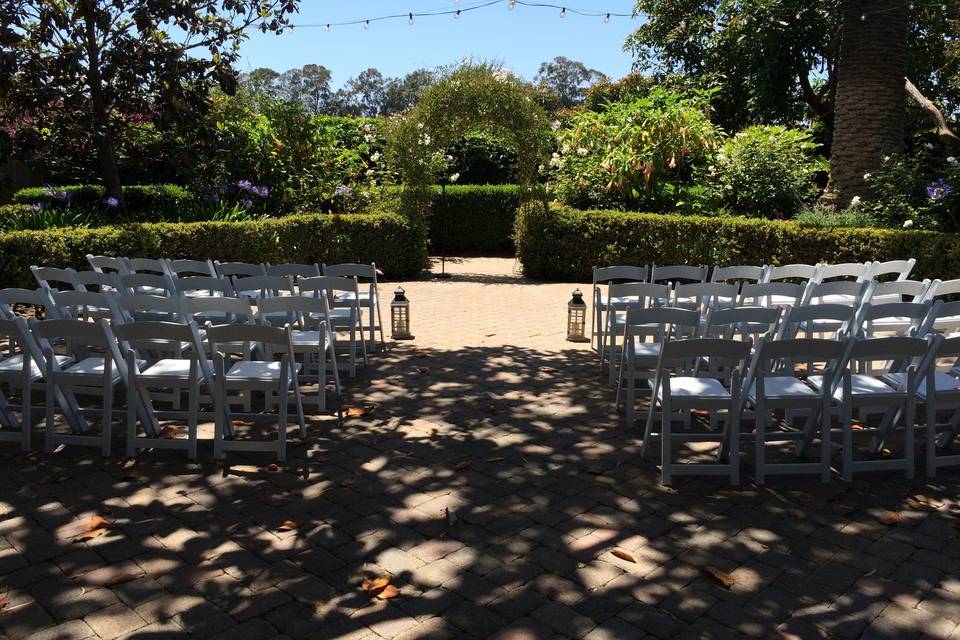 Wedding venue setup