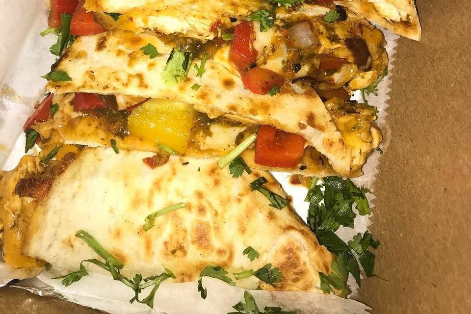 Jerk chicken quesadilla