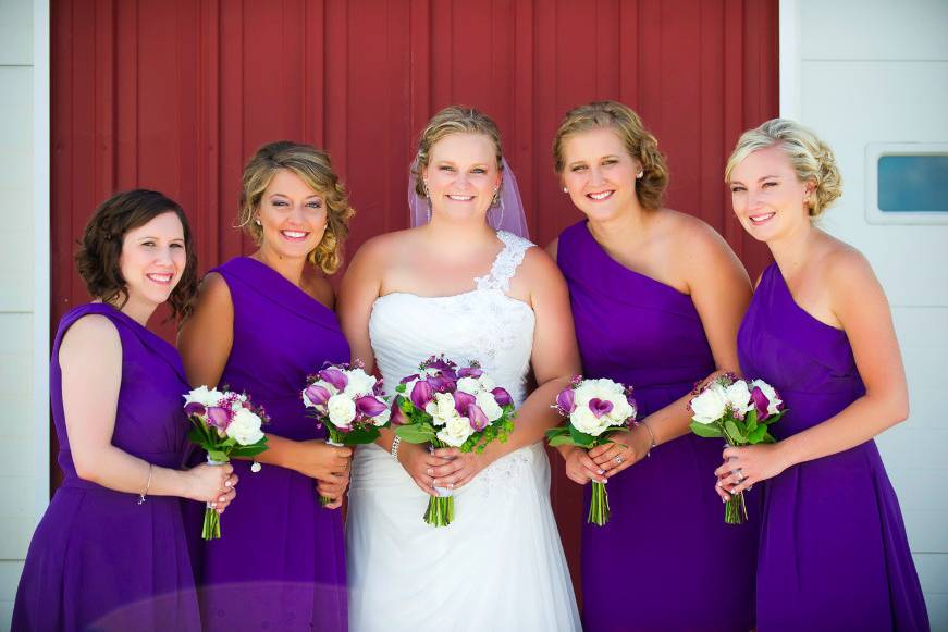 The bride with her bridesmaid
