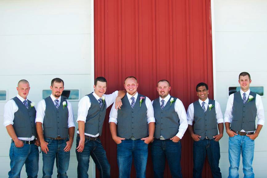 Groom and his groomsmen