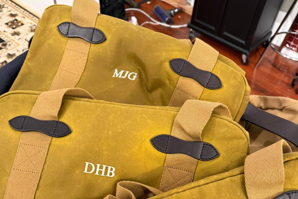Custom groomsman duffle bags