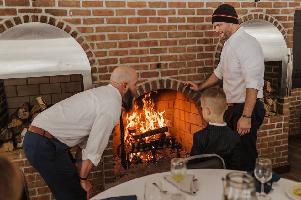 Fireplace in Event Center