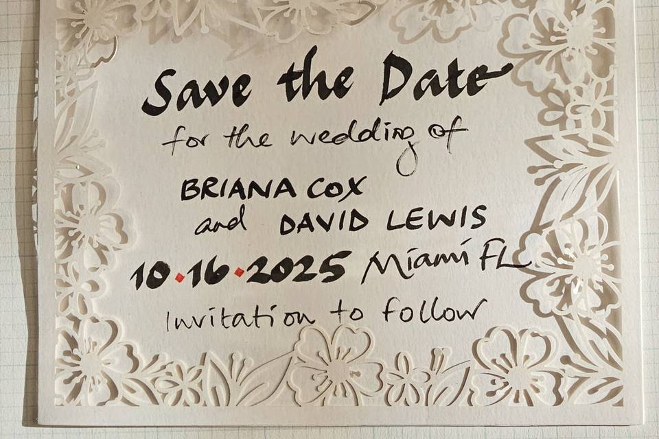 Save the Date - JN Calligraphy