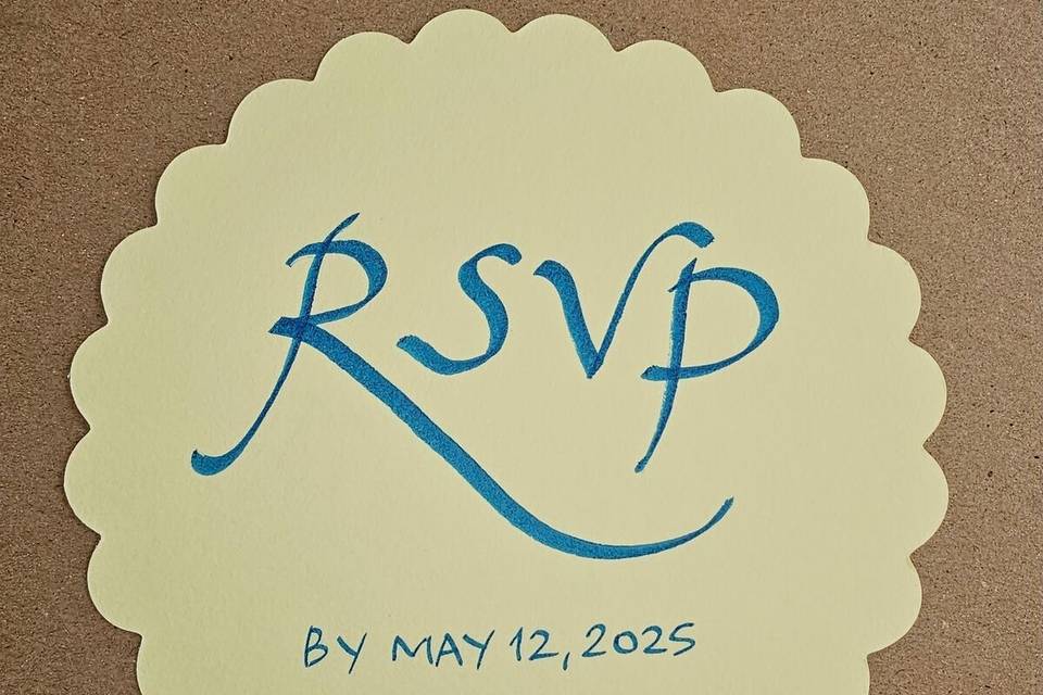 RSVP Card - JN Calligraphy