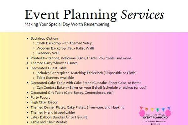 Event Planning Services