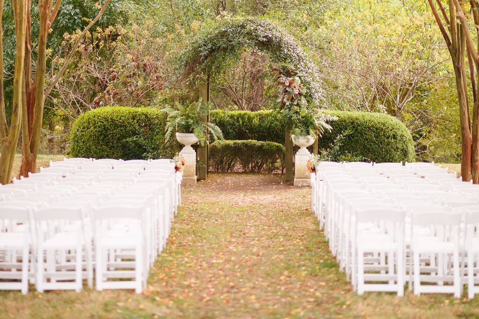 Treelined ceremony