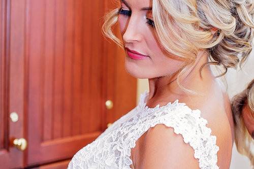 Bride getting ready