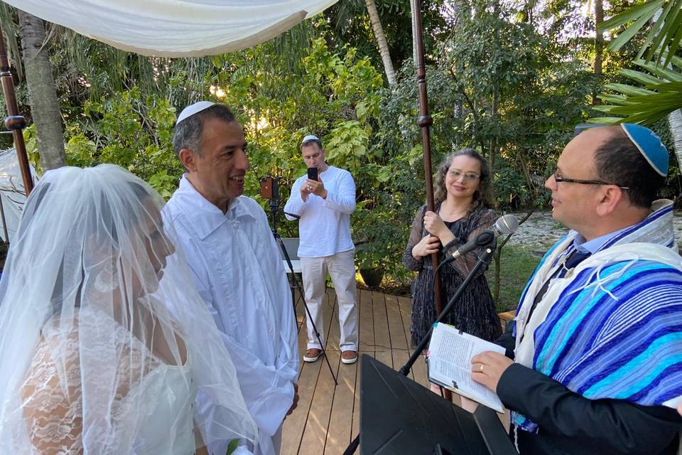 Signing Ketubah & Marriage Lic