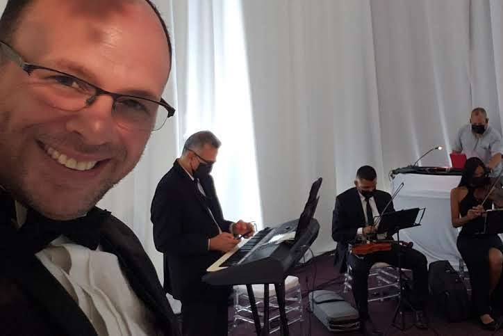 With Orchestra Rehearsing
