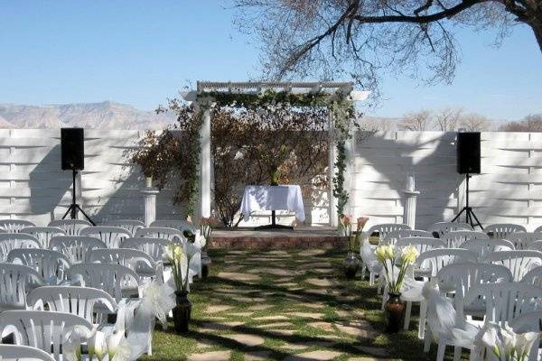 Wedding ceremony area