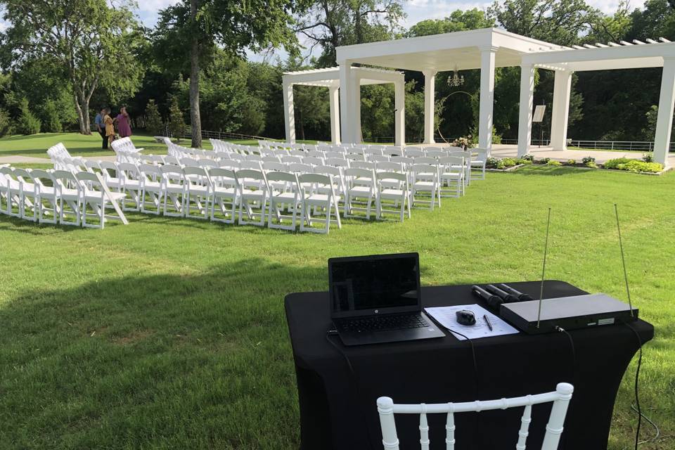 Outdoor ceremony setup