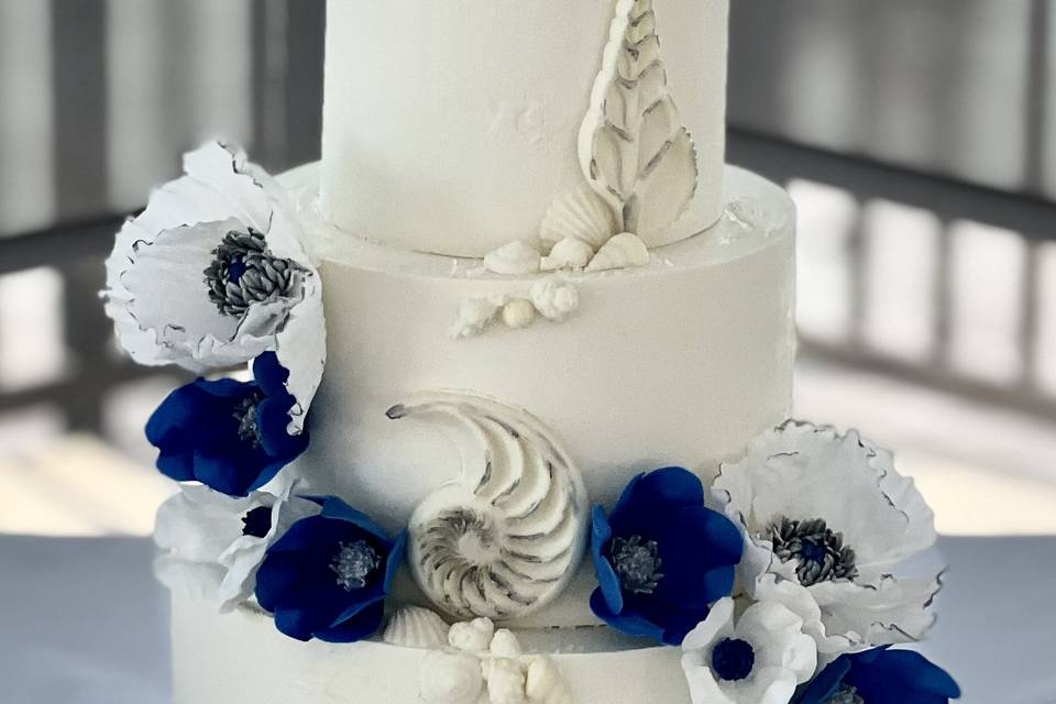 Beach theme Wedding Cake