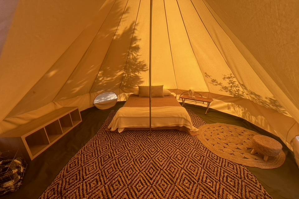 Glamping tent lodging