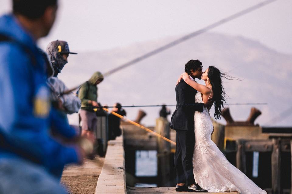 On the pier