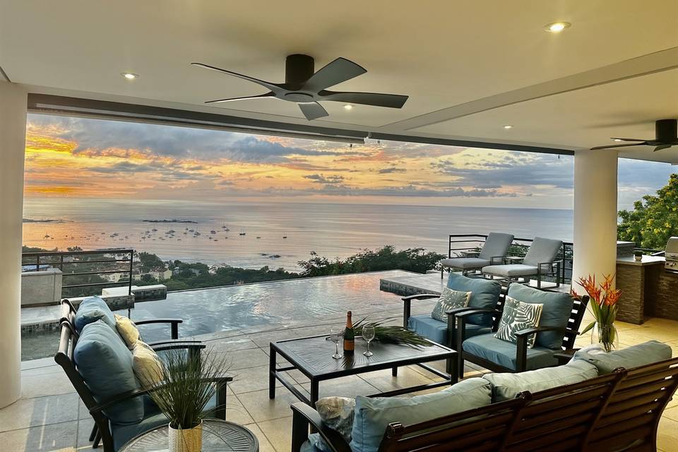 Poolside patio