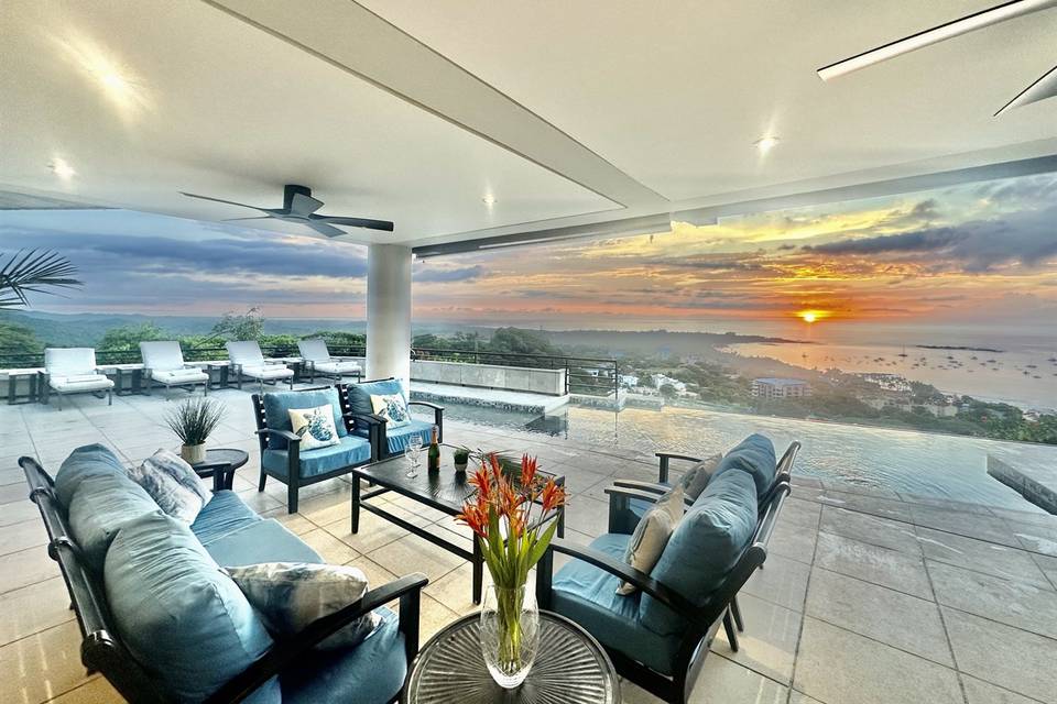 Poolside patio