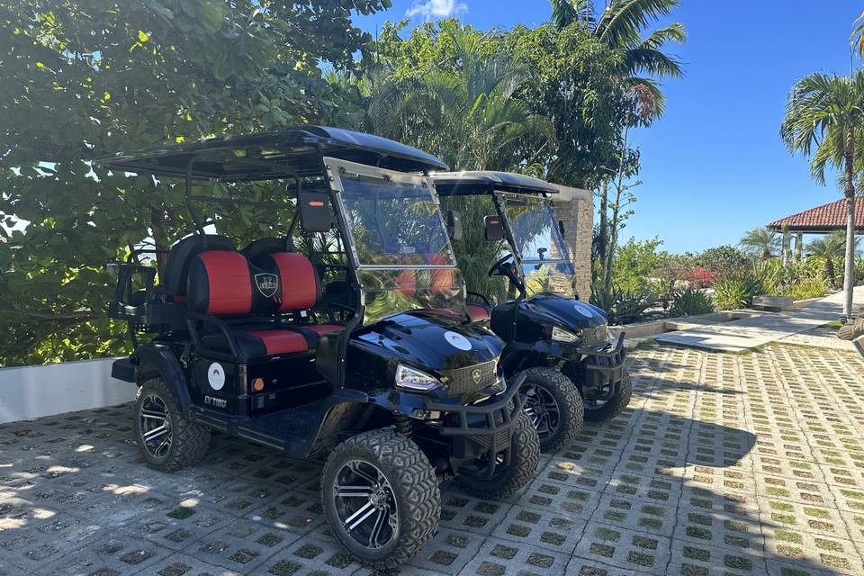 Two golf carts included