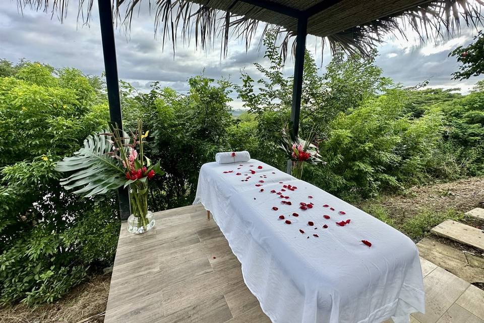 Outdoor massage area