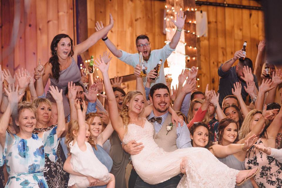 Reception in main barn