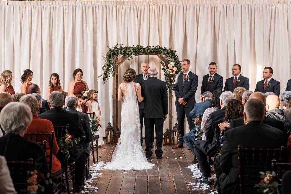 Ceremony in main barn