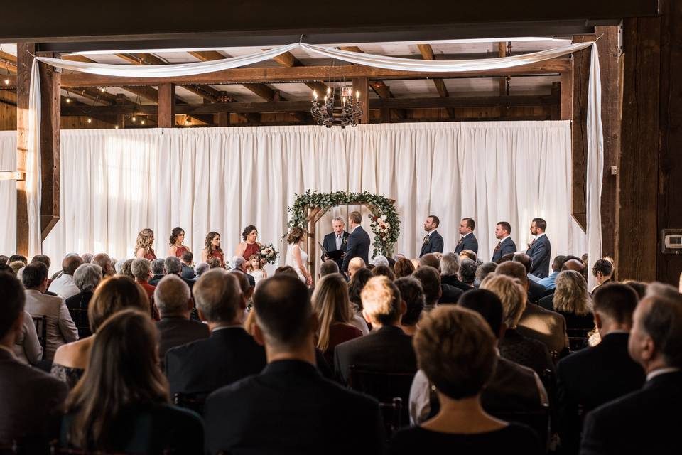 Ceremony in main barn