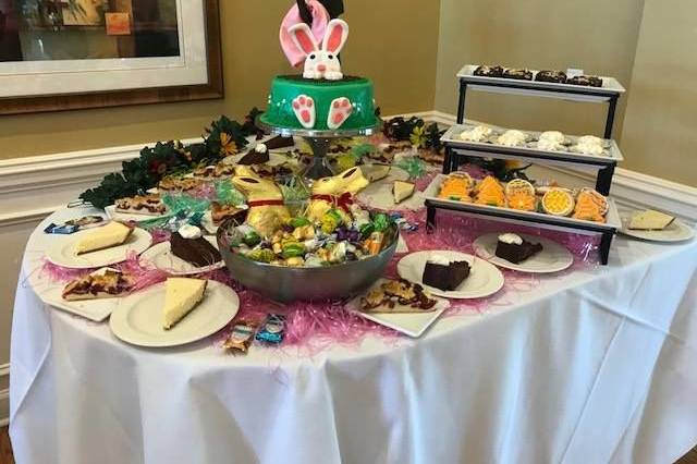 Buffet table