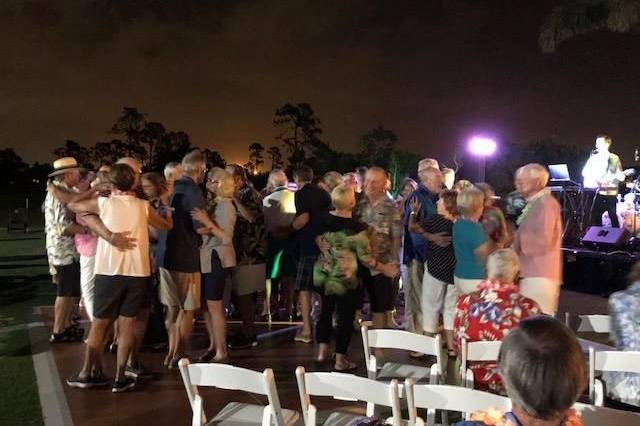 Outdoor wedding dance floor