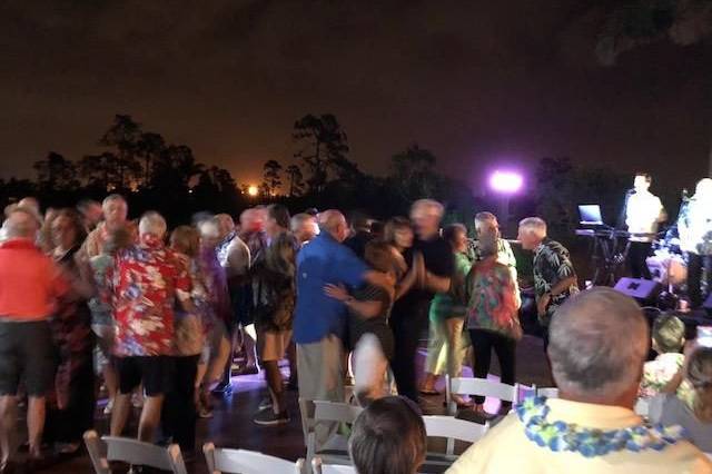 Outdoor wedding dance floor