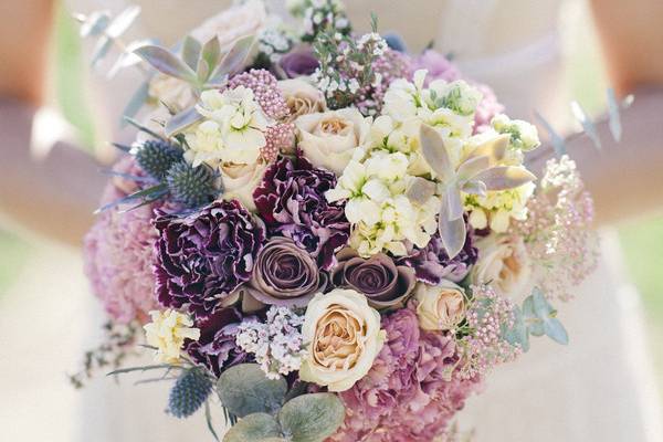 Purple themed bouquet