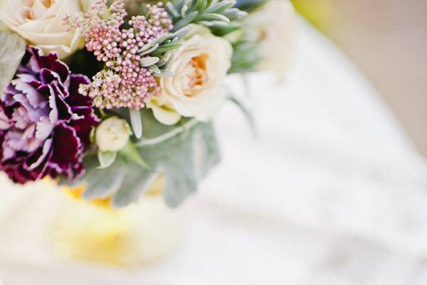 Top down view of bouquet